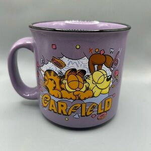 Garfield And Odie Purple Mug Classic Retro Cartoon NEW